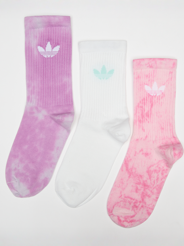 adidas Originals, 3 PACK - Tie Dye Crew Socks, multi-colour, Image 1 of 2