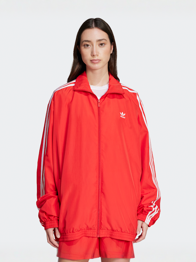 adidas Originals, Firebird Oversized Track Jacket, red, Image 1 of 5
