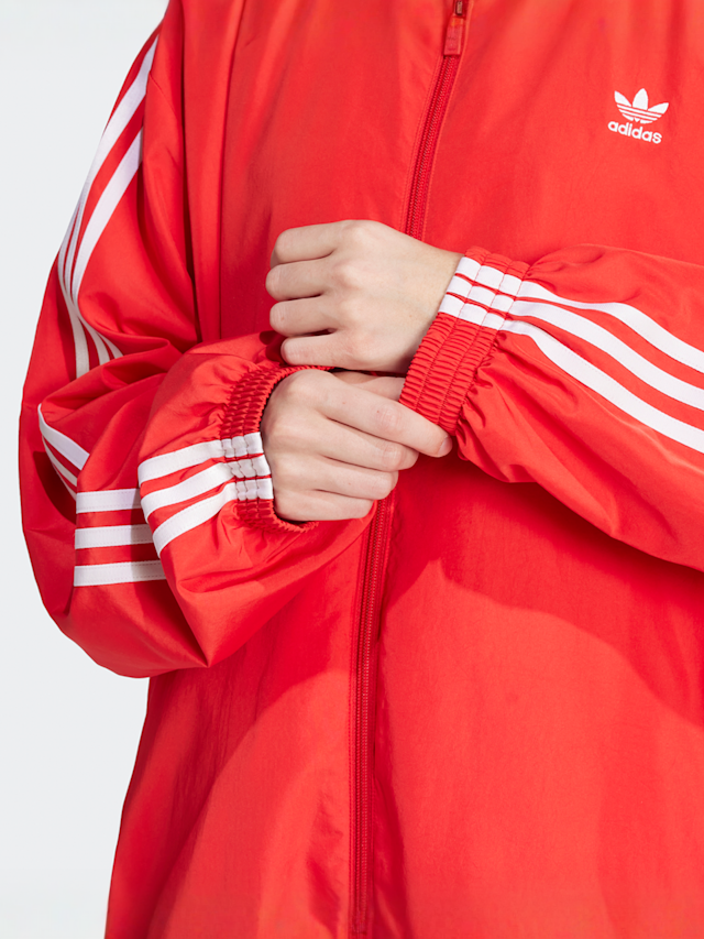 adidas Originals, Firebird Oversized Track Jacket, red, Image 4 of 5