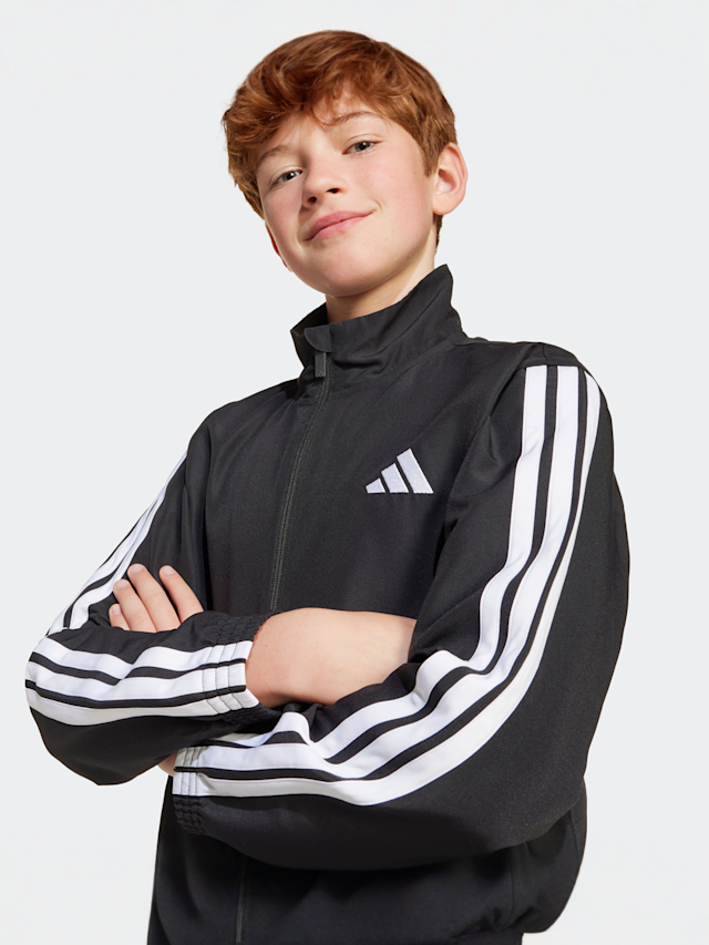 adidas Originals, 3-Streifen Woven Kids Tracksuit, black, Image 3 of 4