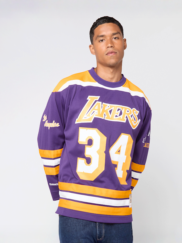 Mitchell & Ness, NBA Los Angeles Lakers Maxxed Out Fashion Jersey, purple, Image 1 of 7