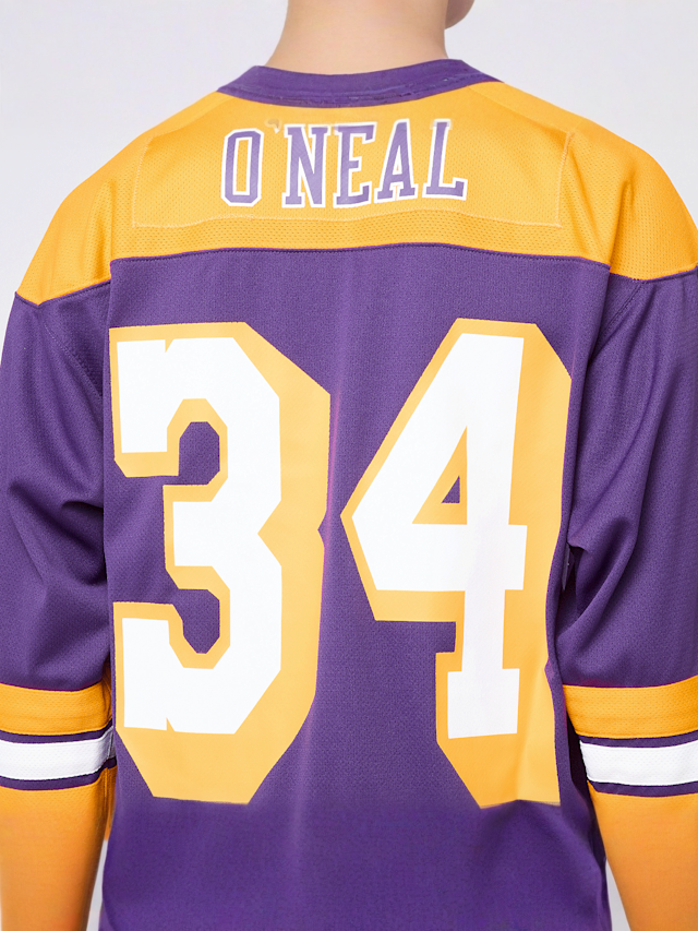 Mitchell & Ness, NBA Los Angeles Lakers Maxxed Out Fashion Jersey, purple, Image 6 of 7