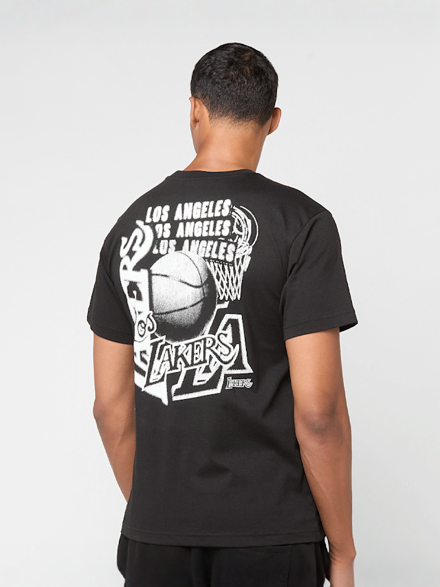 Mitchell & Ness, NBA Los Angeles Lakers HWC Overlap Graphic Tee, black, Image 1 of 6