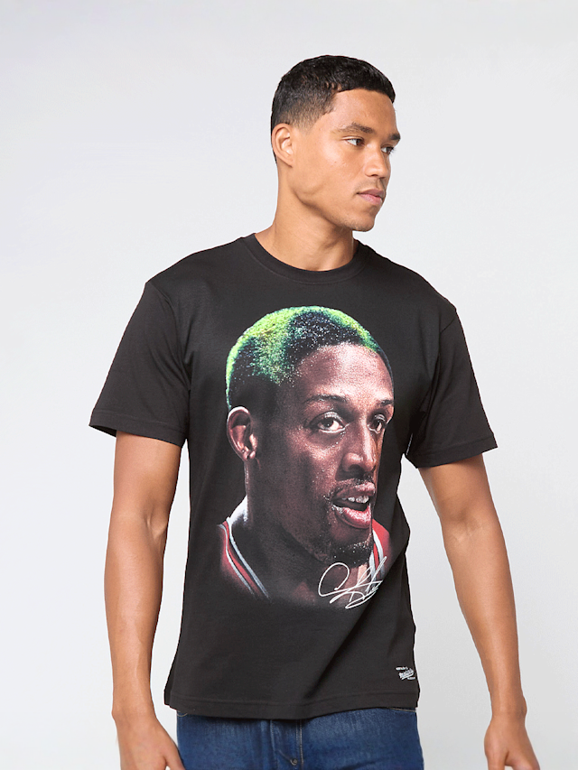 Mitchell & Ness, NBA Chicago Bulls Player Big Face Tee, black, Image 1 of 4