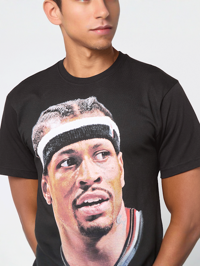 Mitchell & Ness, NBA Philadelphia 76ers Player Big Face Tee, black, Image 3 of 5