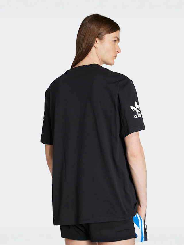 adidas Originals, 90s Football Tee, black, Image 2 of 5