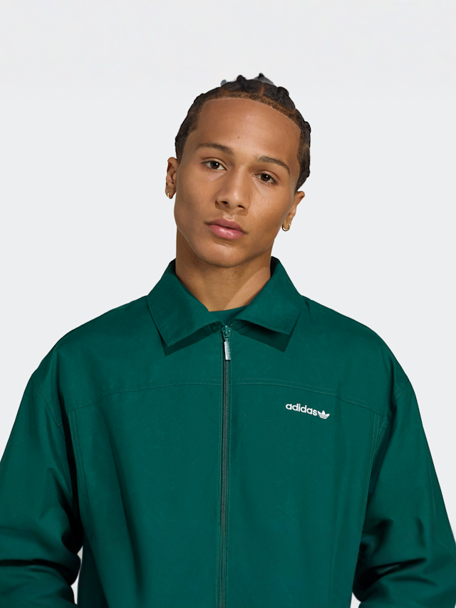 adidas Originals, Brushed Track Jacket, green, Image 3 of 5