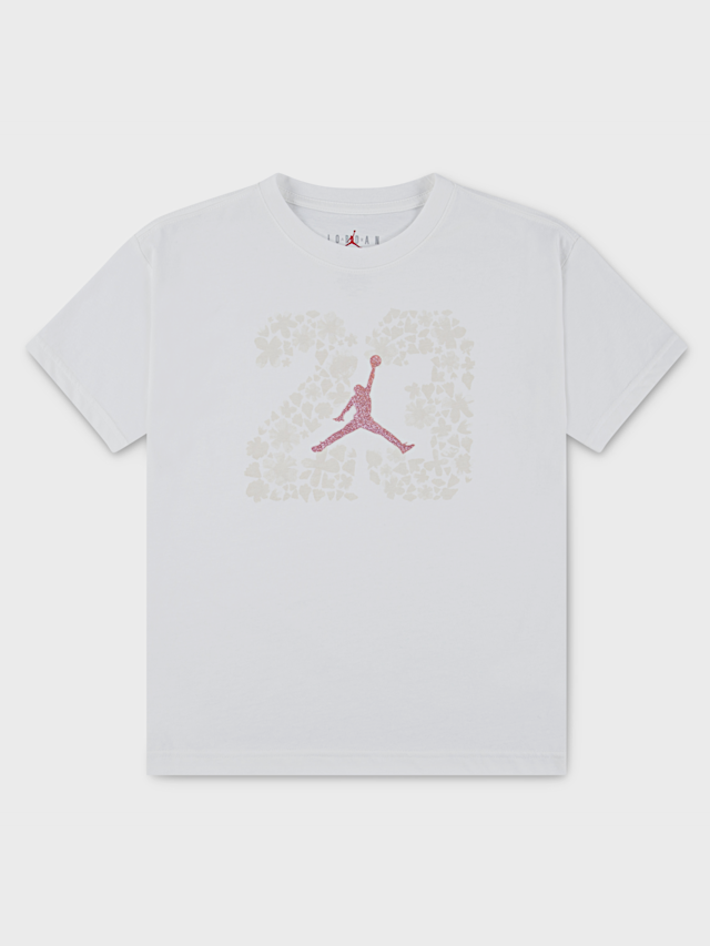 Jordan, 23 Floral Short Sleeve Tee, white, Image 1 of 3