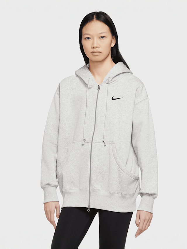 Nike, Sportswear Phoenix Fleece Full-Zip Oversize Hoodie, grey, Image 1 of 3