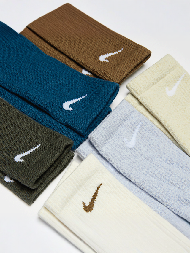 Nike, 6 PACK - Everyday Plus Cushion Crew, multi-colour, Image 2 of 2
