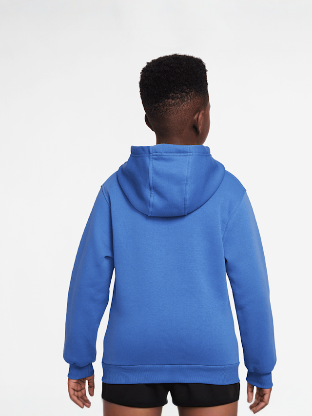 Nike, Sportswear Club Fleece Hoodie Low Brand Read, blue, Image 2 of 3