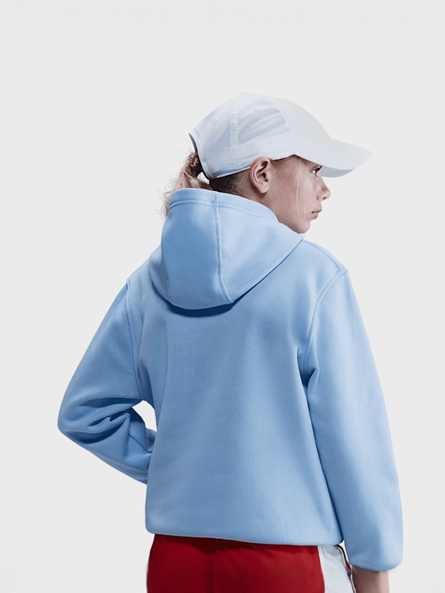 Nike, Sportwear Club Fleece Hoodie Low Brand Read, blue, Image 2 of 5