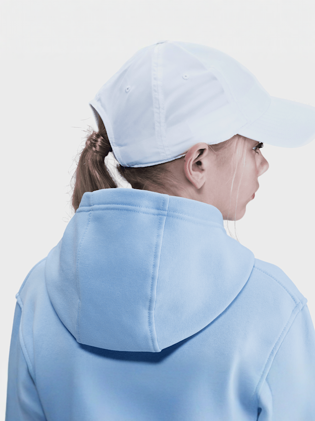 Nike, Sportwear Club Fleece Hoodie Low Brand Read, blue, Image 4 of 5