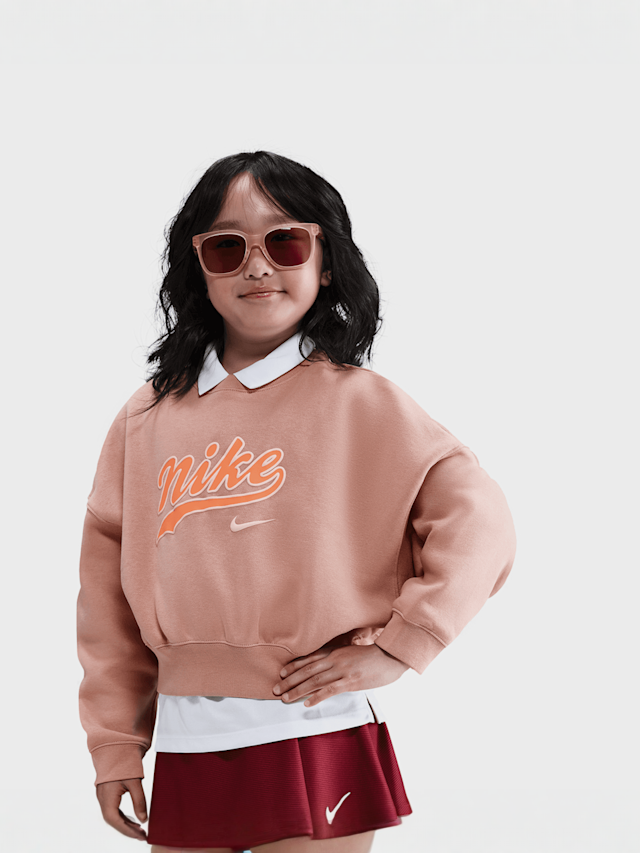 Nike, Sportswear Cropped Fleece Sweatshirt, light pink, Image 1 of 4