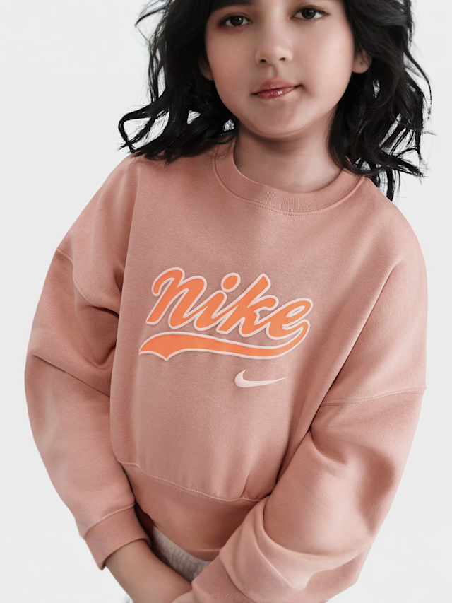 Nike, Sportswear Cropped Fleece Sweatshirt, light pink, Image 3 of 4