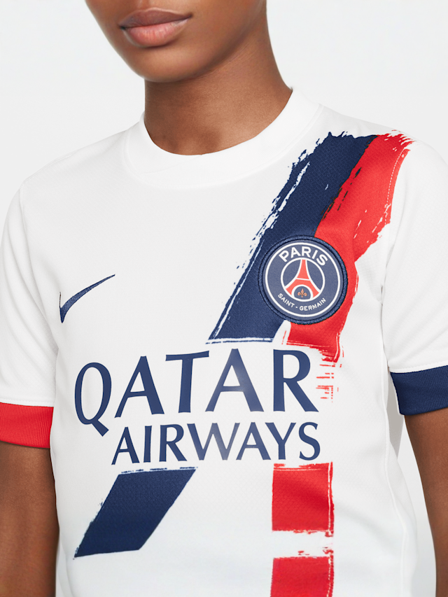 Nike, Paris Saint-Germain Nike Kids Away Stadium 2024/25, white, Image 4 of 8