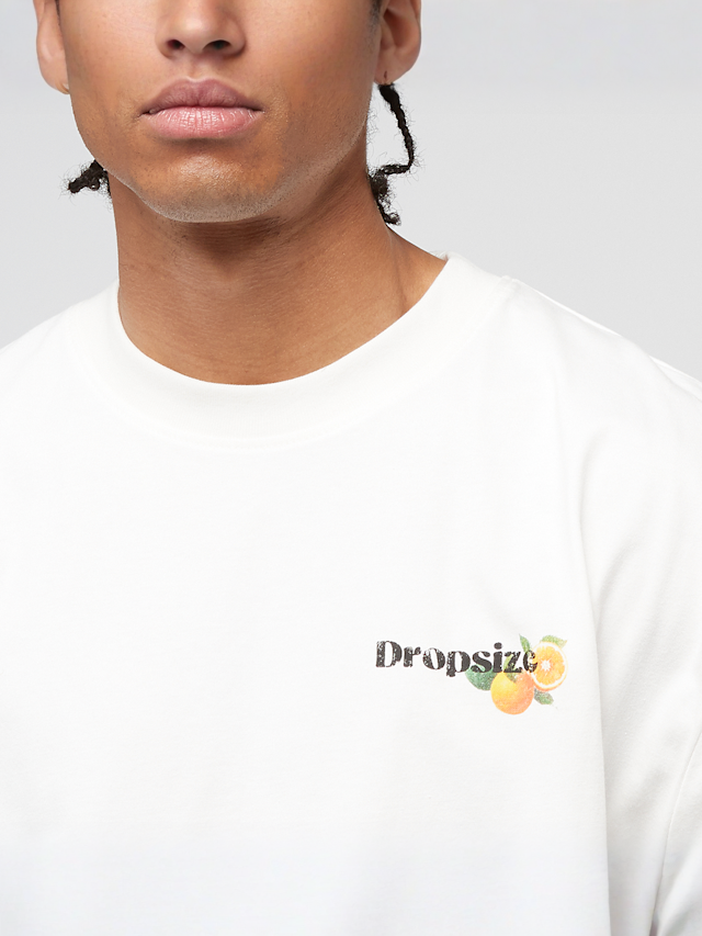 DropSize, Heavy Oversized Orange Lemonade T-Shirt, white, Image 3 of 5