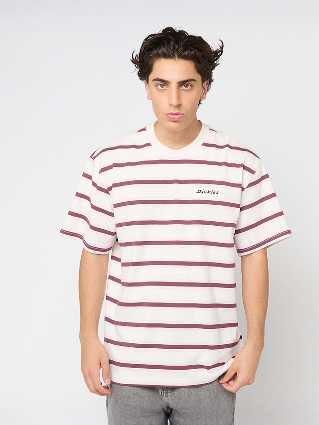 Dickies, York Stripe Short Sleeve Tee, beige, Image 1 of 4