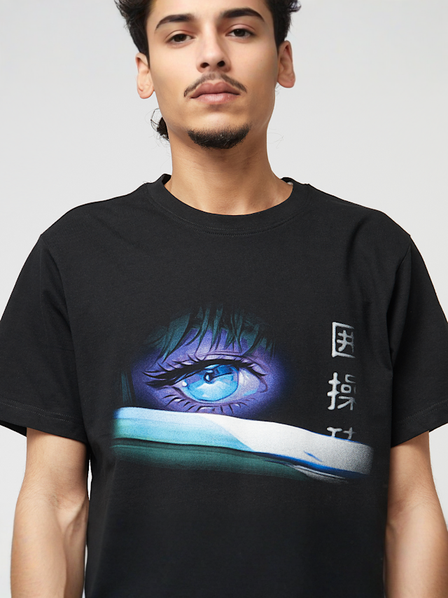 Mister Tee, Eyes Of Anime Tee, black, Image 3 of 4
