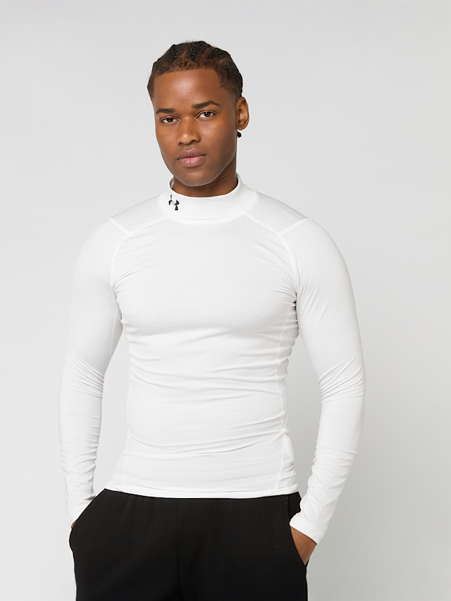 Under Armour, HeatGear Compression Mock Long Sleeve, white, Image 1 of 5