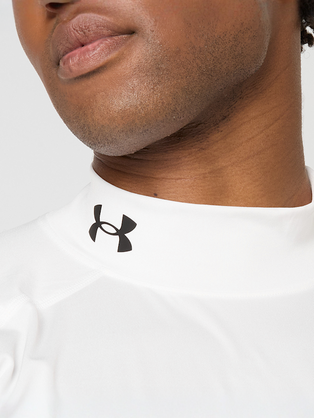 Under Armour, HeatGear Compression Mock Long Sleeve, white, Image 3 of 5