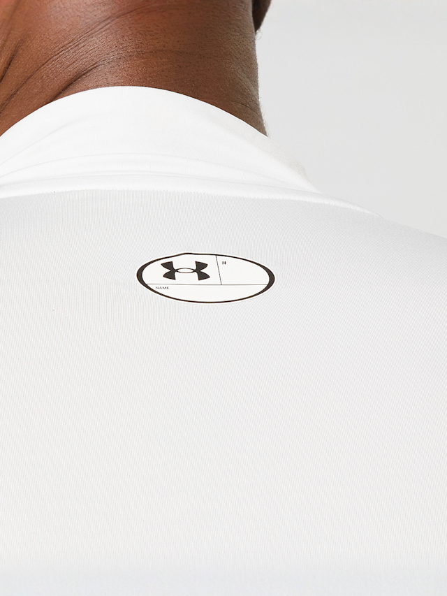 Under Armour, HeatGear Compression Mock Long Sleeve, white, Image 4 of 5