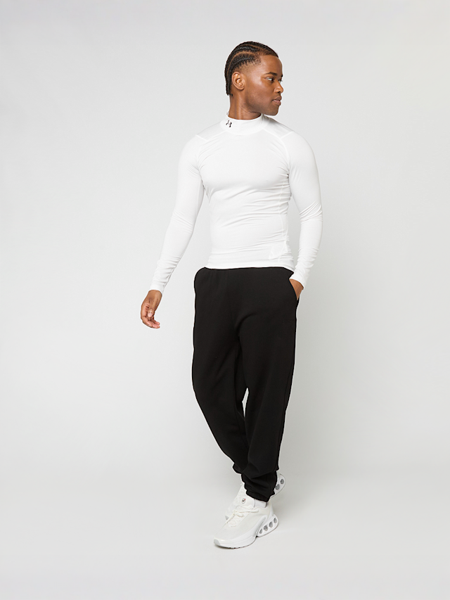 Under Armour, HeatGear Compression Mock Long Sleeve, white, Image 5 of 5