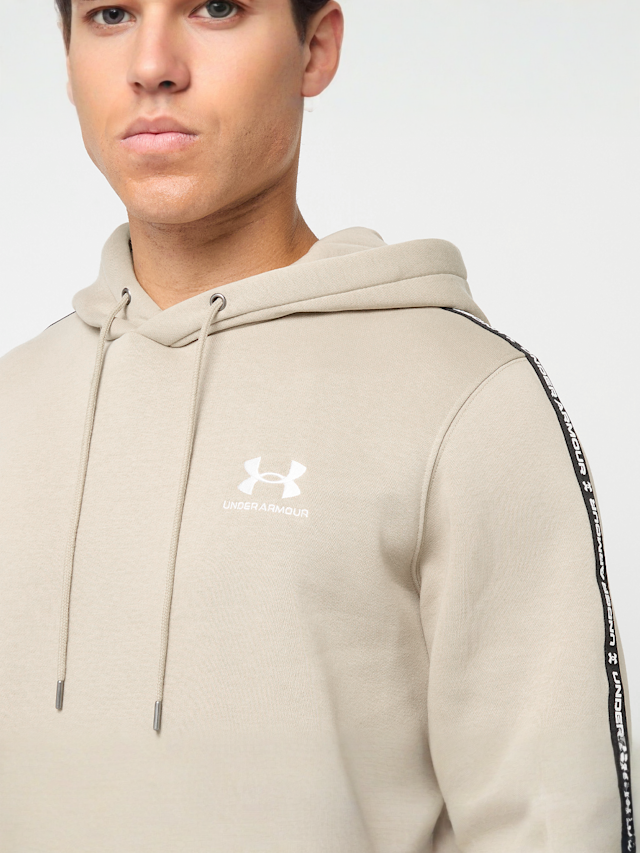 Under Armour, Icon Fleece Hoodie Taping, beige, Image 3 of 6