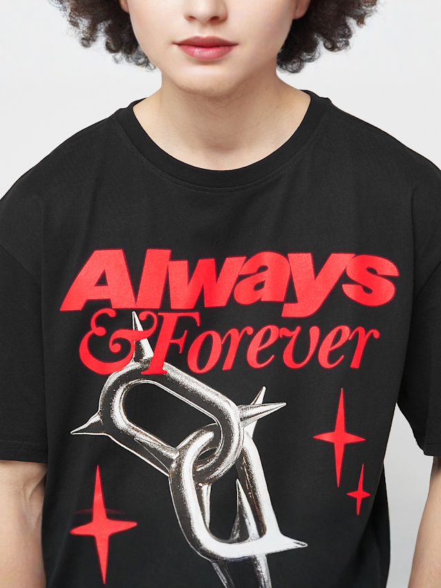 Mister Tee, Always & Forever Oversize Tee, black, Image 3 of 4