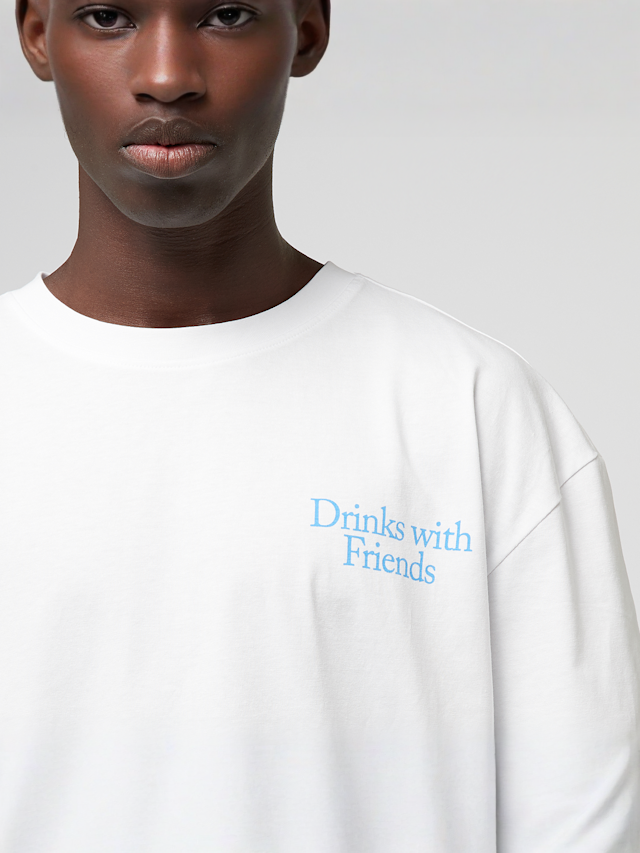 Mister Tee, Choose Your Drink Oversize Tee, white, Image 3 of 5
