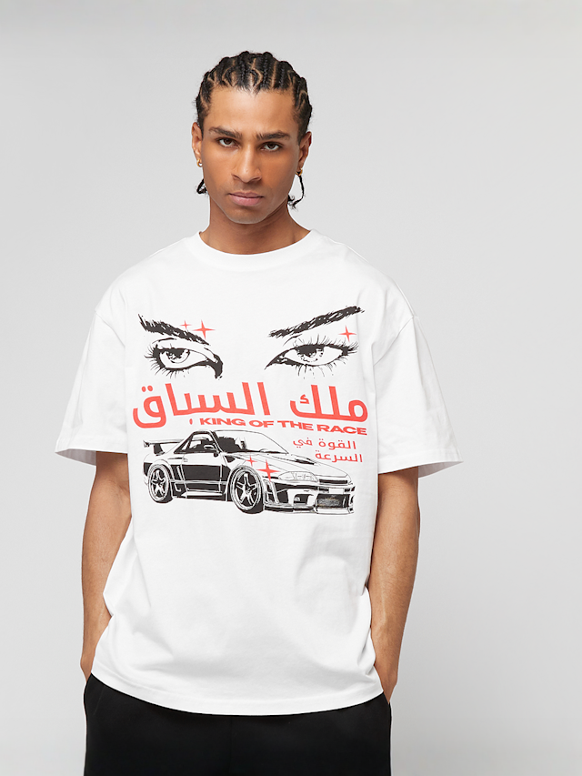 Mister Tee, King Of The Race Oversize Tee, white, Image 1 of 4