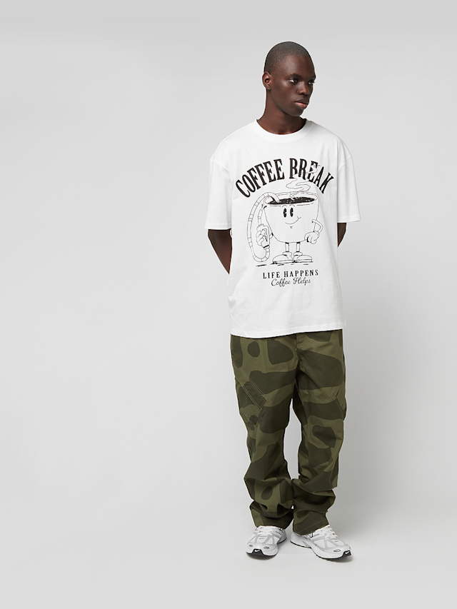 Mister Tee, Life Happens Coffee Helps Oversize Tee, white, Image 4 of 4
