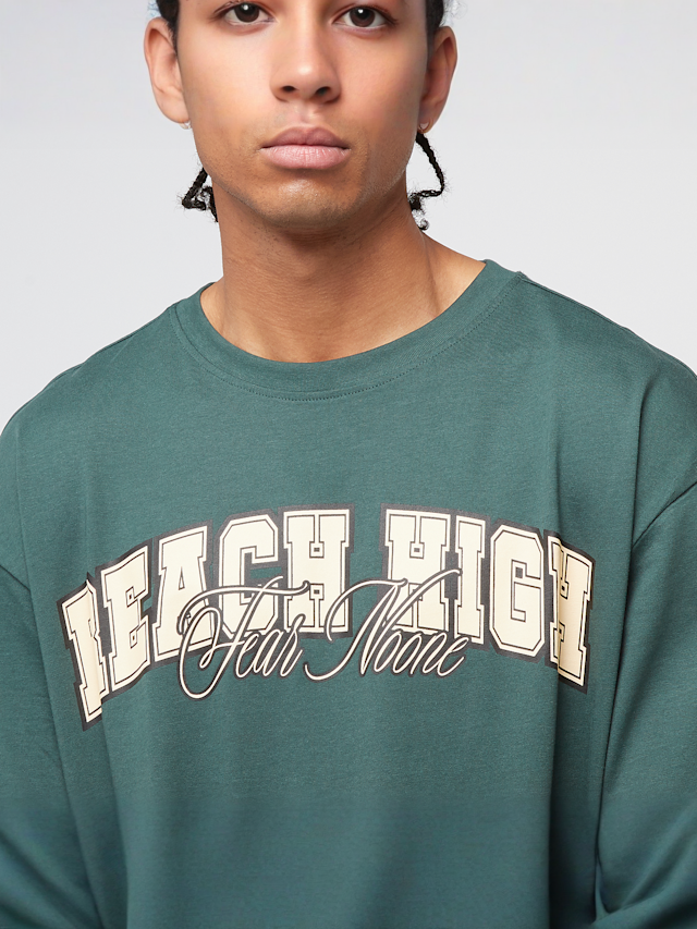 Mister Tee, Reach High Fear None Oversize Tee, green, Image 3 of 4