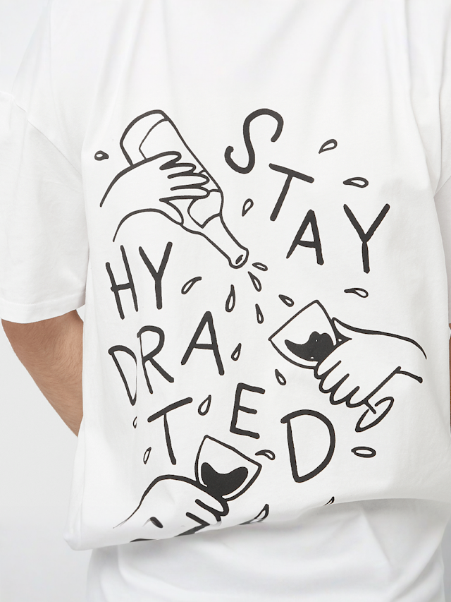 Mister Tee, Stay Hydrated Oversize Tee, white, Image 3 of 4