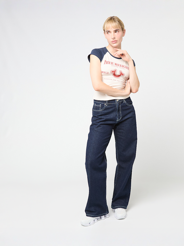 True Religion, Raglan Baby Tee, beige, Image 4 of 4