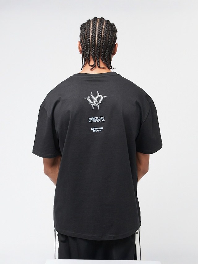 Mister Tee, Together Forever Oversize Tee, black, Image 2 of 5