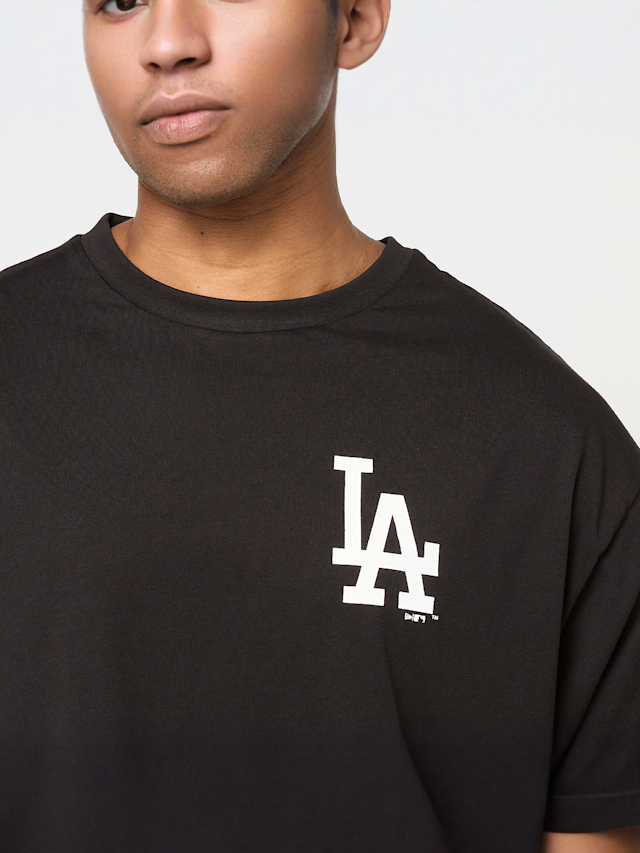New Era, MLB Food Graphic Oversized Tee Los Angeles Dodgers, black, Image 3 of 6
