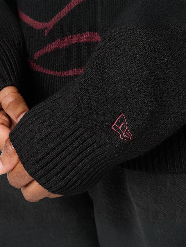 New Era, NBA Knit Sweater Chicago Bulls, black, Image 4 of 5
