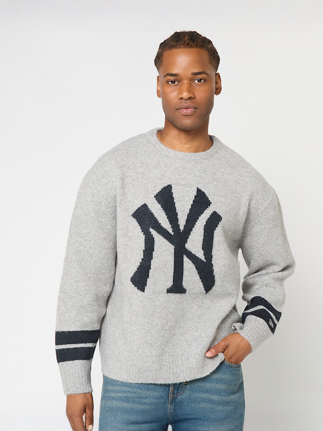New Era, MLB Knit Sweater New York Yankees, grey, Image 1 of 5