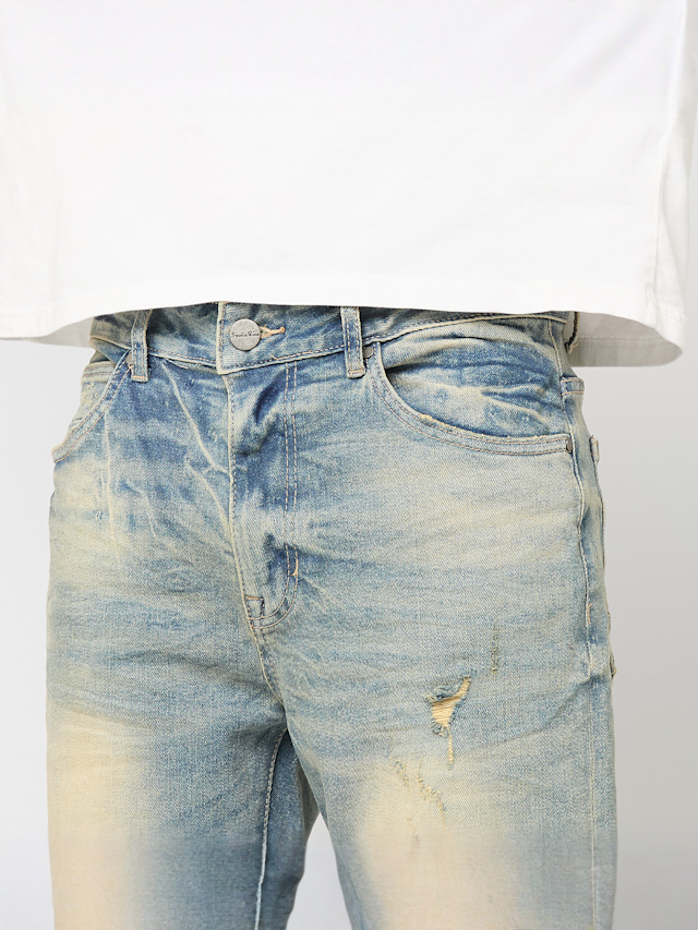 Smoke Rise, HEAVY WHISKER EFFECT JEANS OWNES BLUE, blue, Image 3 of 5