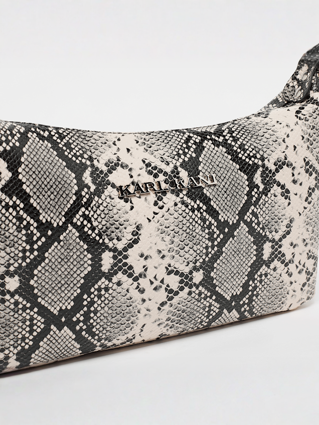 Karl Kani, Retro Snakeskin Shoulder Bag, beige, Image 4 of 6