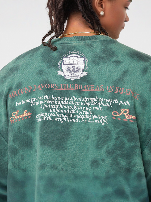 Smoke Rise, MAGNIFICENCE FLEECE CREWNECK JUNE BUG, green, Image 4 of 5