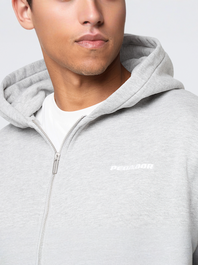 Pegador, Logo Oversized Sweat Jacket, grey, Image 3 of 4