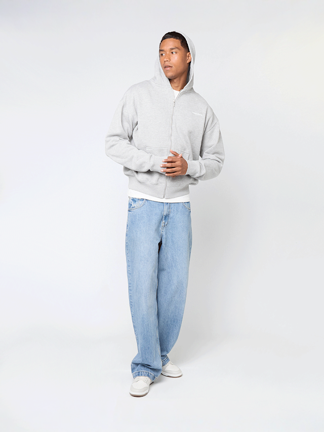Pegador, Logo Oversized Sweat Jacket, grey, Image 4 of 4
