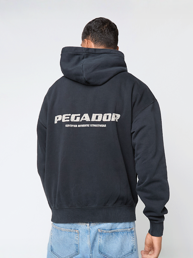 Pegador, Colne Logo Oversized Hoodie, grey, Image 1 of 4