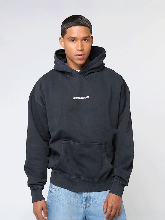 Pegador, Colne Logo Oversized Hoodie, grey, Image 2 of 4