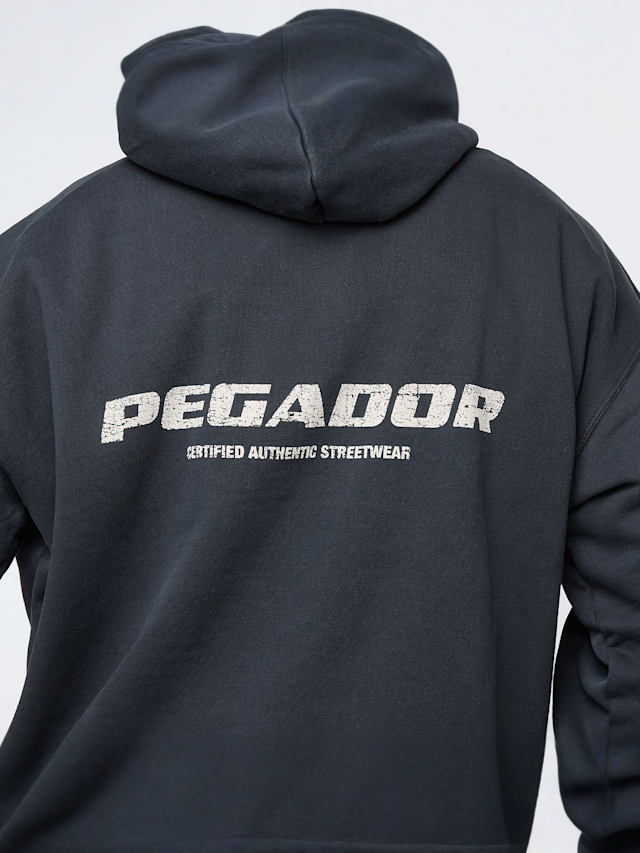 Pegador, Colne Logo Oversized Hoodie, grey, Image 4 of 4