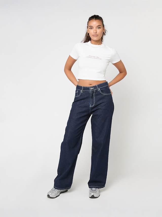 Pegador, YELENE CROPPED BABY TEE, white, Image 5 of 5