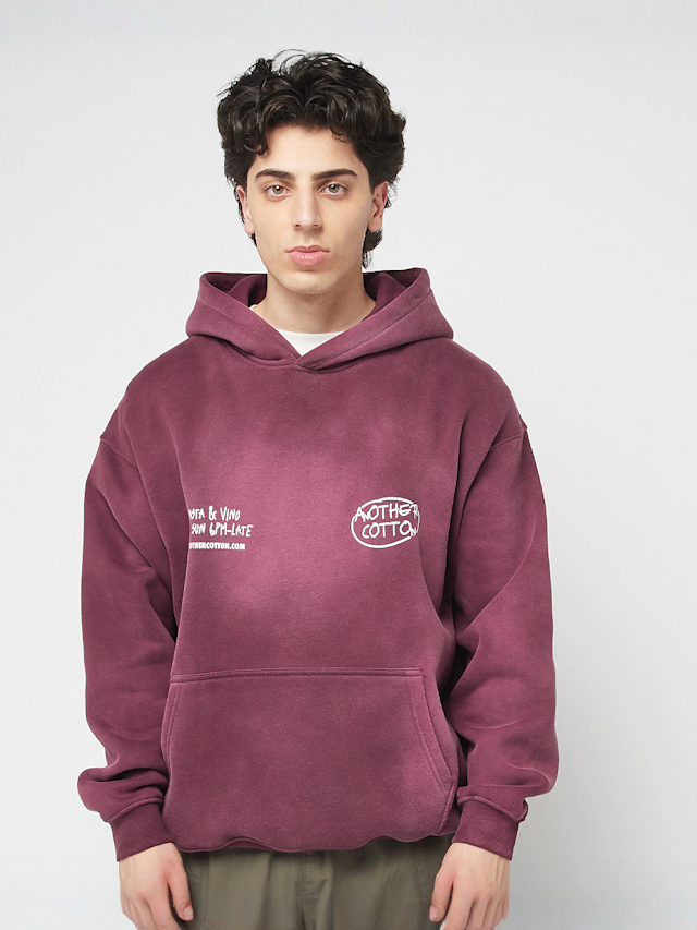 Another Cotton Lab, Pasta Night Washed Hoodie, red, Image 2 of 5
