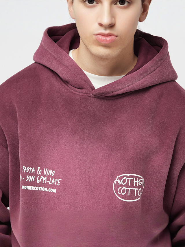 Another Cotton Lab, Pasta Night Washed Hoodie, red, Image 3 of 5